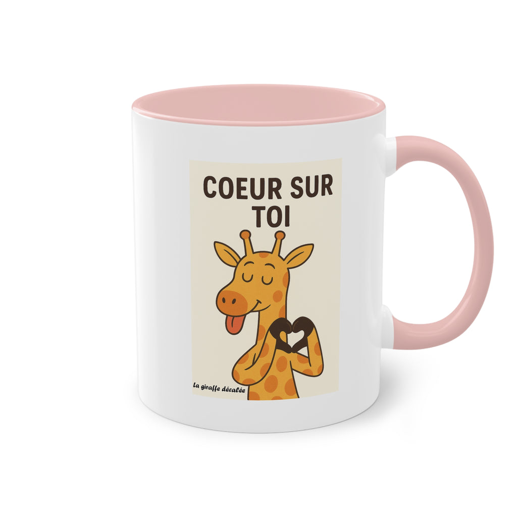 Coffee Mug, "COEUR SUR TOI"